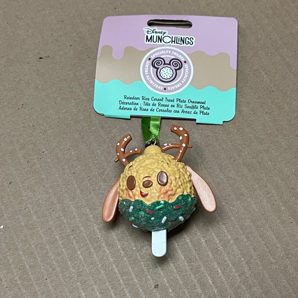 Disney‎ Parks 2024 Pluto Reindeer Rice Cereal Treat Munchlings Ornament NWT